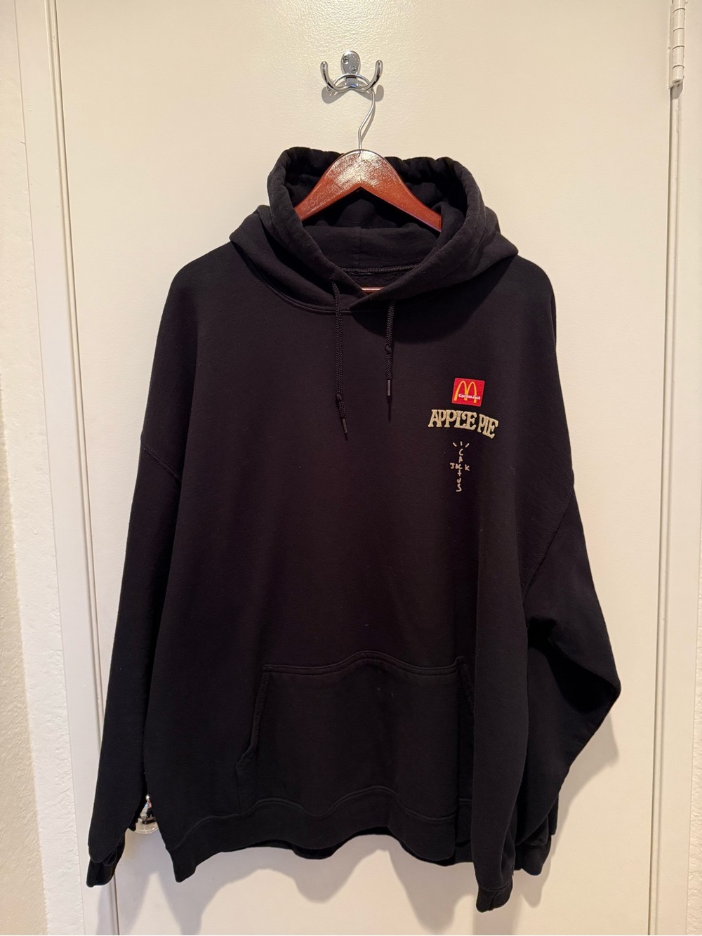 Cactus Jack by Travis Scott Black Hoodie with Red & Gold Chest Logo